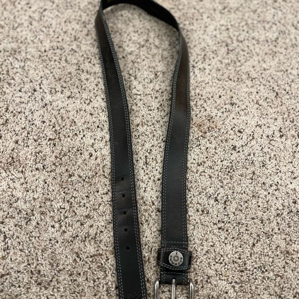 Men's dark brown browning Leather Belt